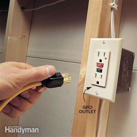 the gfci fits into the standard electrical outlet box|gfci outlet for small box.